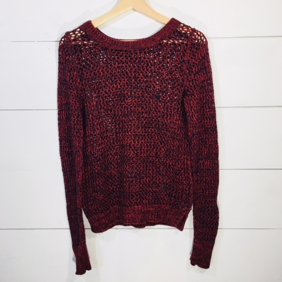 Old Navy Sweaters - Red & Navy Chunky Knit Sweater Old Navy MED EUC